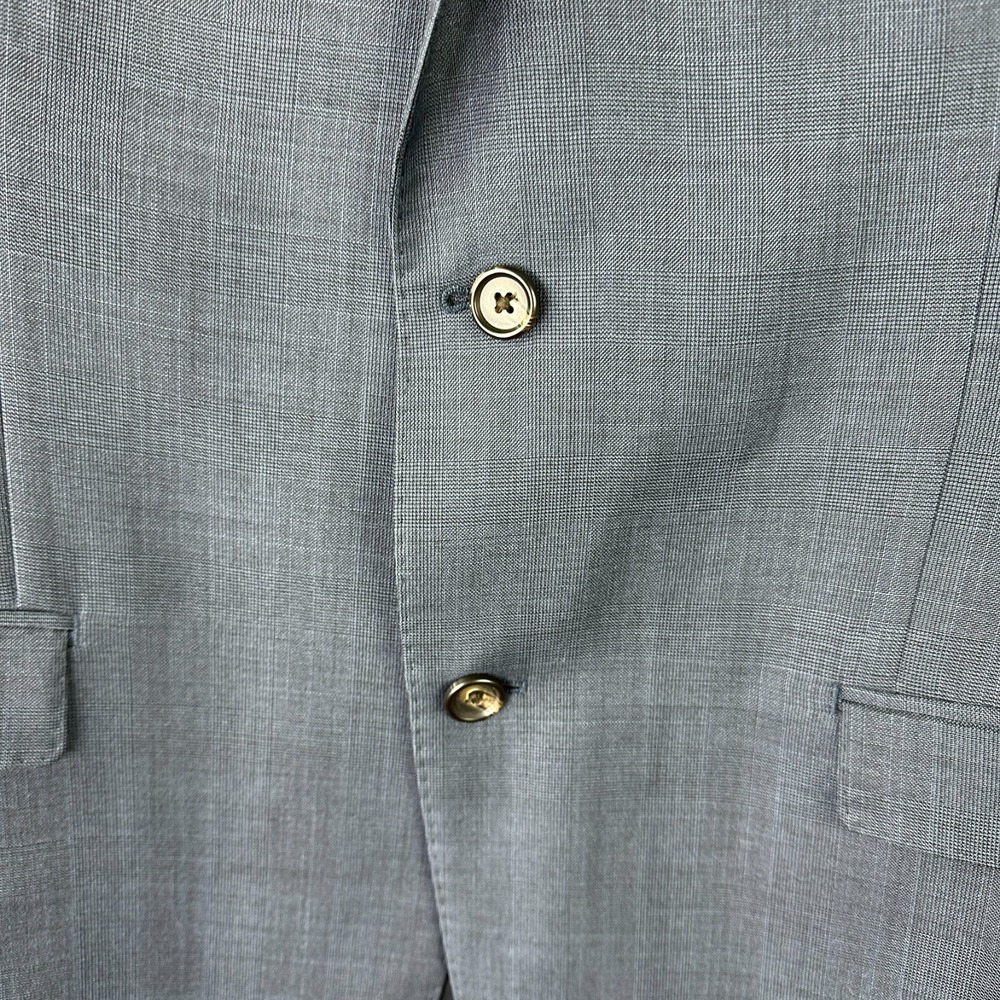 Lauren Ralph Lauren‎ Suit Jacket Mens 44L Gray 100% Wool Trim Fit Blazer - Picture 3 of 14